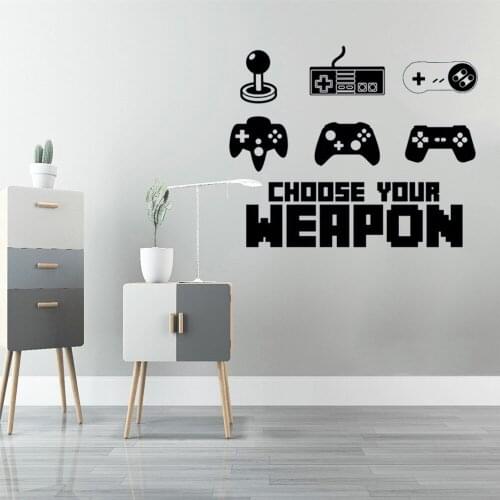 Game Controller Wall Sticker Games Gamer Decor Wall Decal For Boys Room Home Design Vinyl Mural AY1380