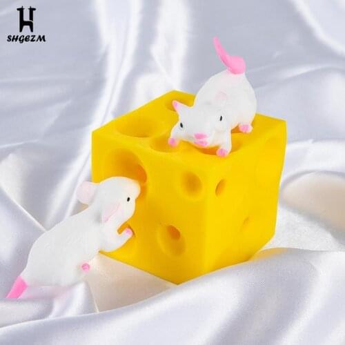 Mouse And Cheese Toy Sloth Hide And Seek Stress Relief Toy Figures Cheese Block Childrens Toys To Relieve Stress