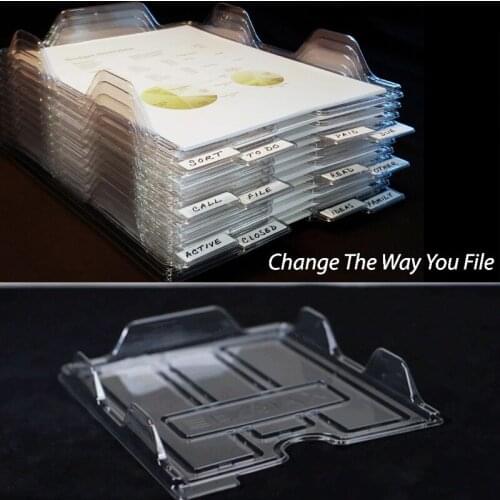 File Storage Box Document Rack Organizer Tray Stackable for Magazine Paper Office SUB Sale