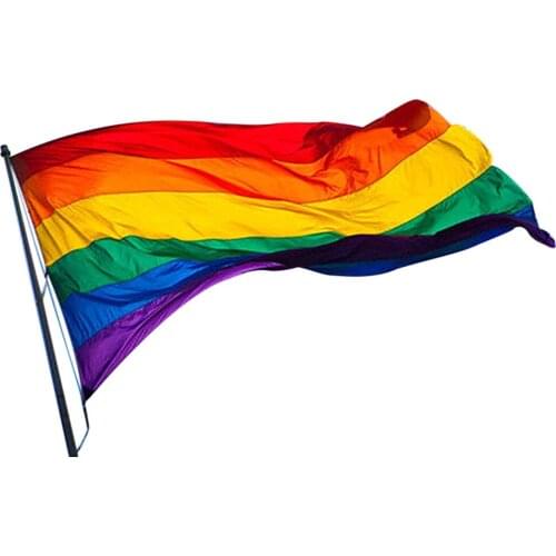 Pcs 90150cm LGBT Flag For Lesbian Gay Pride Colorful Rainbow Flag For Gay Home Decor Gay Friendly LGBT Flag LGBT Pride Apposite