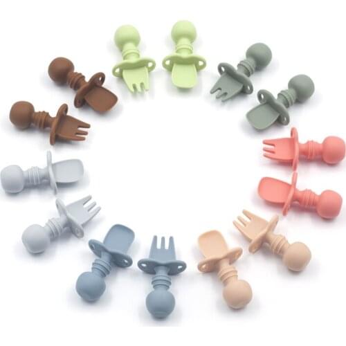 2pcs/set Temperature Sensing Spoon Fork for Baby Safety Feeding 0~2 Years Old Child Dining Spoon Tableware Spoon