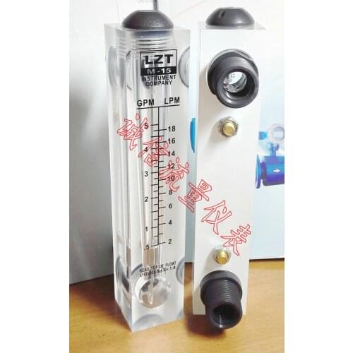 Lzt-15 surface plate liquid flowmeter 0.5-5gpm, 2-18 min l (LPM)/ meter water