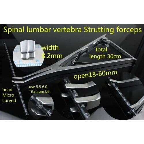 Medical orthopedic instrument Spine and lumbar vertebra Strutting forcep for 5.5 6.0 titanium rod Vertebral body open Pliers