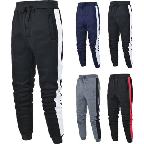 Men Loose Sport Running Stripe Sweatpants Fitness Training Pants Mens Pencil Pants Trousers Tracksuit Jogging Sportswear Bottom