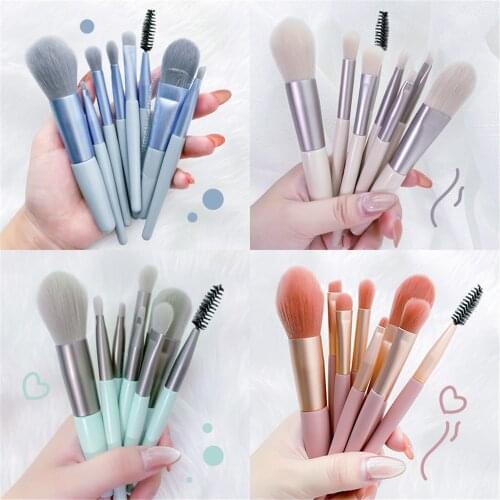 Makeup brush set 8 brush portable storage powder brush blush face eye brush foundation brush full set of beginner makeup tool