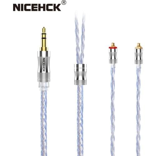 NiceHCK C24-1 Replace Earphone Wire 24 Core Silver Plated Copper Cable 3.5mm/2.5mm/4.4mm MMCX/NX7/QDC/0.78 2Pin for LZ A7 EBX21