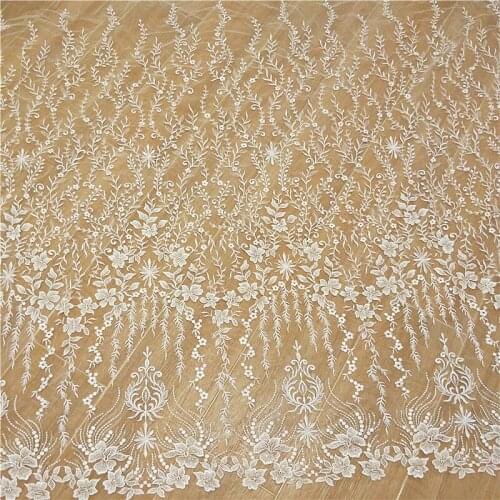 New French embroidery fabric DIY fashion lace for dress