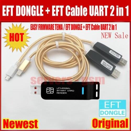 Newest Original EFT DONGLE / EASY FIRMWARE TEMA EFT KEY + EFT Cable UART 2 in 1 Free Shipping