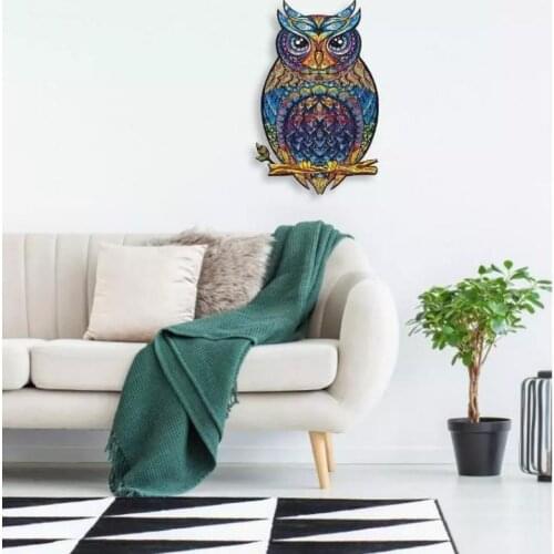 A4 Wooden Animal Puzzles Toy for Adults Jigsaw Family Games DIY Puzzle Each Piece is Animal Shaped Puzzles Christmas Gifts Kids