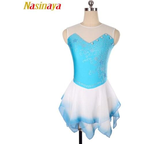 Nasinaya Figure Skating Dress Customized Competition Ice Skating Skirt for Girl Women Kids Patinaje Gymnastics Performance 152