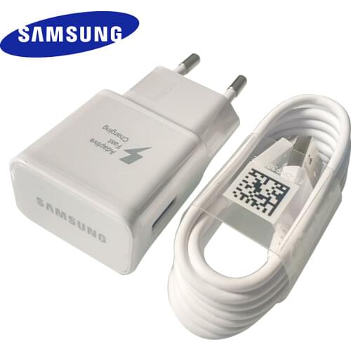 Fast Charger For Samsung Galaxy s10 s9 S8 plus note 10 9 8 + A90 9V/1.67A Adaptive Fast Charging Travel USB Adapter Type C Cable