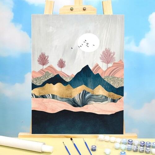 Modern Abstract Landscape Paint By Numbers Complete Kit Acrylic Paints 50*70 Paiting By Numbers Decoration Handicraft