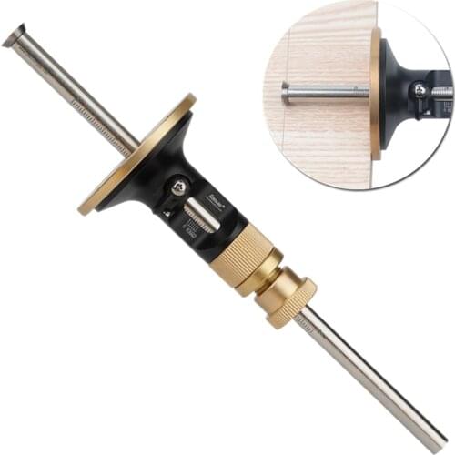 Precision European Line Scribe Gauge Automatic Fine-tuning Marking Ruler Alloy Scribing For Measuring Carpentry Tools
