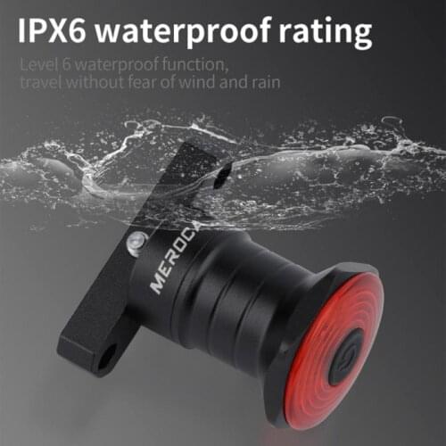 Bike Tail Rear Light Intelligent Sensor Brake Light Bicycle Light MTB Cycling USB Charging Waterproof LED Light Bike Accessories