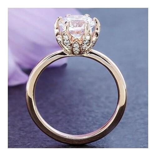 WYJZY Best selling brand new quality crown molding inlaid CZ zircon ring ladies classic decorative jewelry ring for women