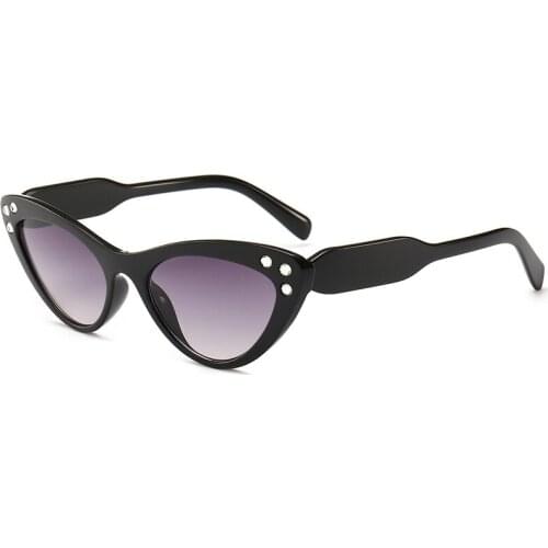 Ladies Fashion Small Cat Eye Sunglasses 2020 Newest Trendy Luxury Diamond Cateye Sun Glasses Vintage Eyewear Men Women UV400