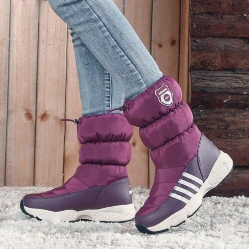 TYDZSMT Winter Women Snow Boots 2021 Casual Warm Fur Boots Quality Black Shoes Women Round Toe WedgesBoots Non-slip Shoes Boots