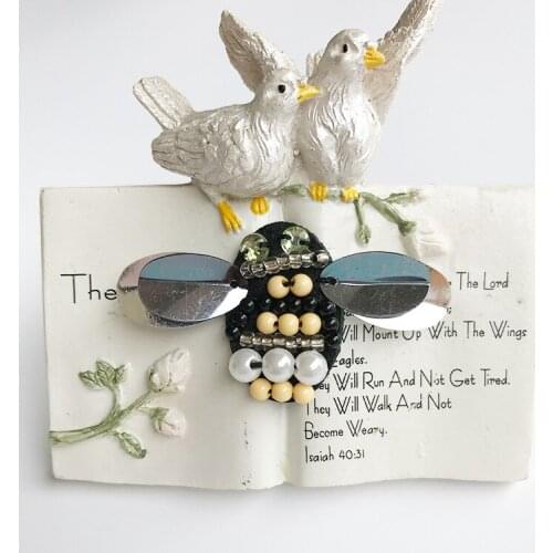 1Pcs Cute Insect Beaded Patch for Clothing Sewing on Patch Beading Applique Clothes Shoes and Bags DIY Decoration Patch