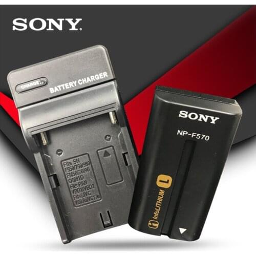 1pc Sony Original NP-F570 Battery NP F570 F550 F530 NPF570 F550 F530 CCD-SC55 CCD-TRV81 DCR-TRV820K AL-126 AL-160 + Charger