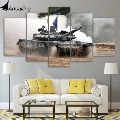 5 panel canvas HD Printed Military tanks 5ps picture painting wall art childrens room decor poster canvas Free shipping/up-1120