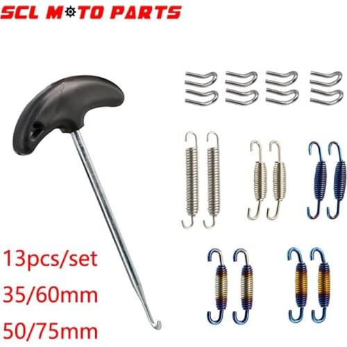 Alconstar-Racing 13Pcs Exhaust Pipe Muffler Spring Puller Instal Hook Tool Fit Motocross Stainless Steel Connect Accessories