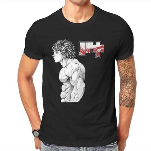 Baki Hanma Comic Cool Battle TShirt for Men Fanart Essential Basic Casual Tee T Shirt Novelty New Design Fluffy