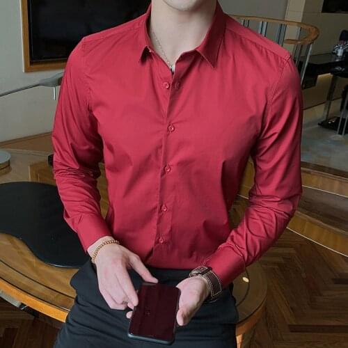 White Black Formal Shirt Asian Size 8Xl 2021 New Fashion Cotton Long Sleeve Shirt Solid Color Slim Men Social Casual Business