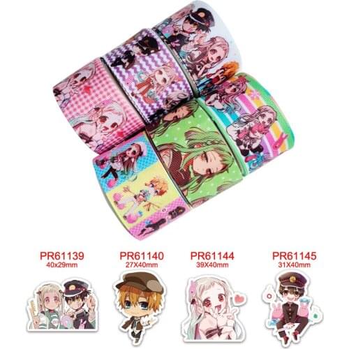 Free shipping 10 yards cartoon printed grosgrain ribbon 45837