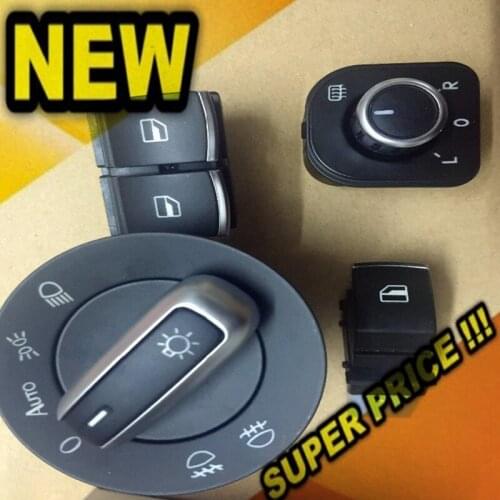 /Free Shipping/ Chrome headlight switch mirror switch Window Switch for Volkswagen VW passat B6 Eos Golf 5 6 R32 GTI mk5 mk6 SET