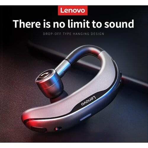 Lenovo BH1 ear-hook wireless bluetooth headset, designed to be worn while driving or riding a bicycle, universal Apple Android