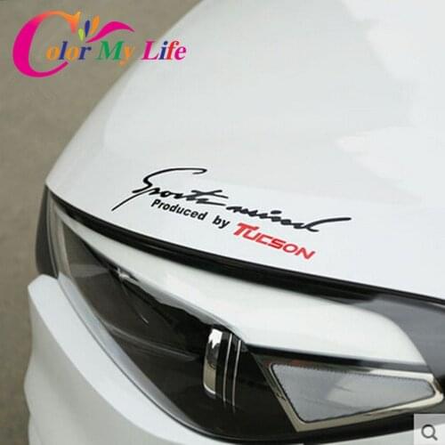 Color My Life Car Stickers Front Sport Decorative Sticker Personal Trim Stickers for Hyundai Tucson 2005 - 2021 Accessories