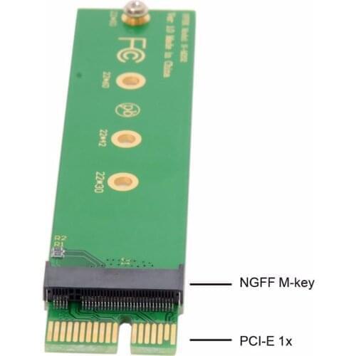 CY NGFF M-key NVME AHCI SSD to PCI-E 3.0 1x x1 Vertical Adapter for XP941 SM951 PM951 960 EVO SSD