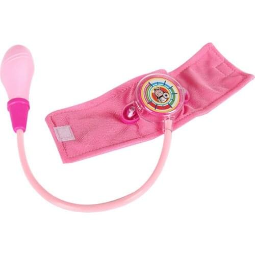 Kids Simulated Blood Pressure Cuff Monitor Toys Doctor Pretend Play Kids Education Toy Blood Pressure Playset Toy