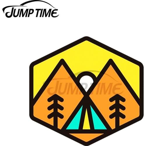 JumpTime 13 x 4.2cm For Camp Sunset Vinyl Car Stickers Waterproof Scratch-proof Window Trunk Decal Custom Printing Decoration