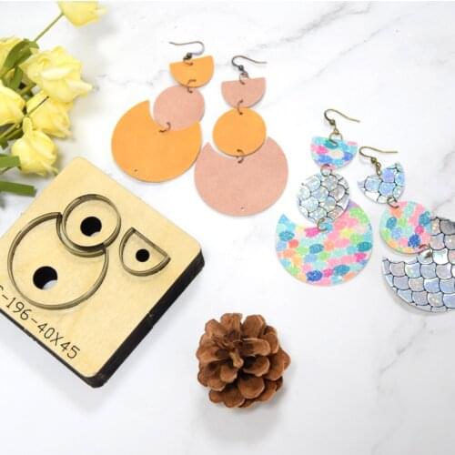 DIY Leather Dies Crafts Fashion Semicircle Earrings Cutting Mold Handmade Leather Goods Suitable For Common Die-Cutting Machines