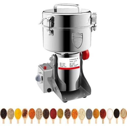 220V Multifunction Dry Food Grain Grinder Coffee Grains Herbal Powder Miller Grinding Machine Nut Cereals Mill Crusher 2500g