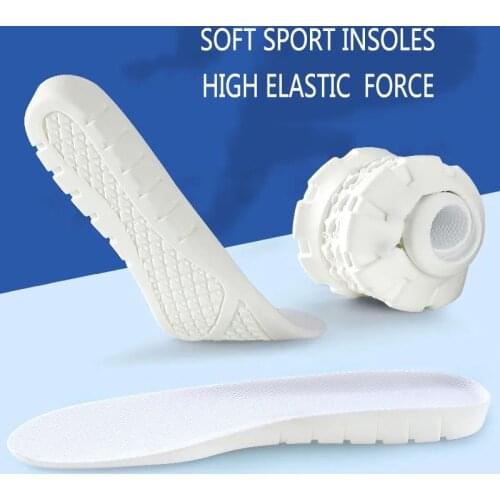 Soft High Elastic Sports Insoles Shock Absorption Breathable Shoe Pad Men Women Running Light Weight Insole EVA soft insole