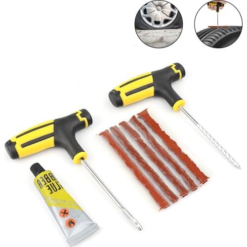 Free ship Car Tire Repair Tool Tire Repair Kit Studding Tool Set Auto Bike Tire Repair Puncture Plug Garage Car Accessories