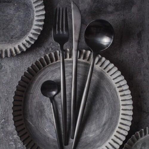 Hot Sale 4PCS European Dinnerware knife 304 Stainless Steel Western Cutlery Kitchen Food Tableware Dinner Set drop shipping