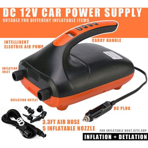 12VDC 110W 16PSI High Pressure SUP Pump Electric Inflatable Paddle Board air Pump