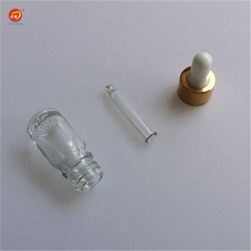 Wholesale 5ml Transparent Clear Mini Glass Dropper Bottle Esssentail Oil Packaging e liquid 24pcs/lot
