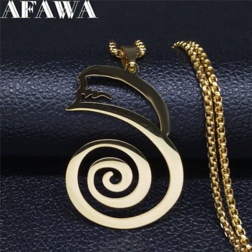 AFAWA 2021 Dai Ko Myo Stainless Steel Pendant Necklace Women/Men Gold Color Necklaces & Pendants Jewelry gargantilla N4127S02