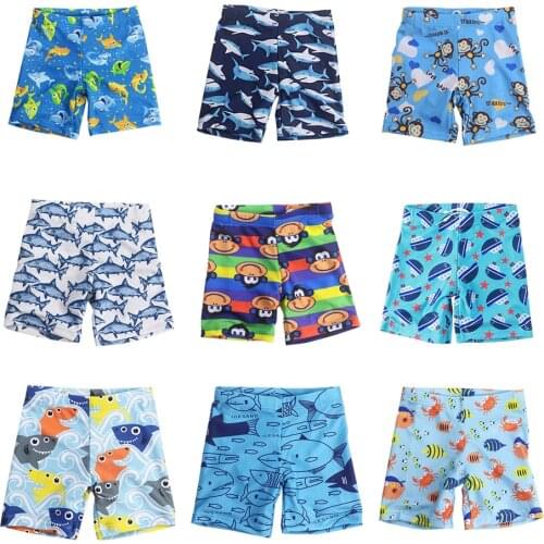 2020 Boys Swimming Trunks Animals Print Childrens Swimwear Kids Swim Shorts Infant Boys Swim Pants Beachwear Boy Swimsuit 1-10Y