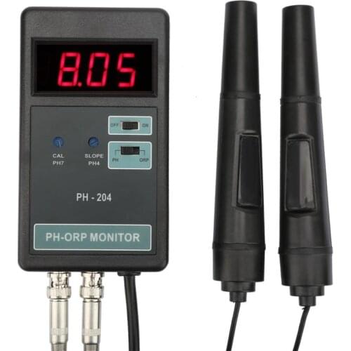 Professional Online PH ORP Monitor LED Display Aquariums Swim Fish Pool Water Qualilty pH ORP Tester Data Lock Electrode Sensor