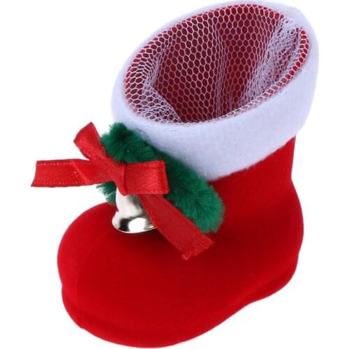 Christmas Red Boots Candy Gift Bag Santa Claus Christmas Decoration Home Party Gift Red Boots