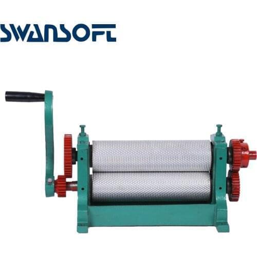 SWANSOFT 310mm length roller manual bee wax foundation machine for sale