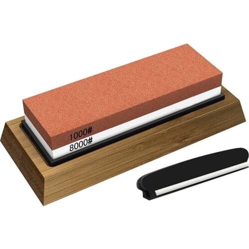 Whetstone 1000/8000 Abrasive Block Double Sided Sharpener, 2 in 1 with Non-Slip Pad, Used in the Kitchen