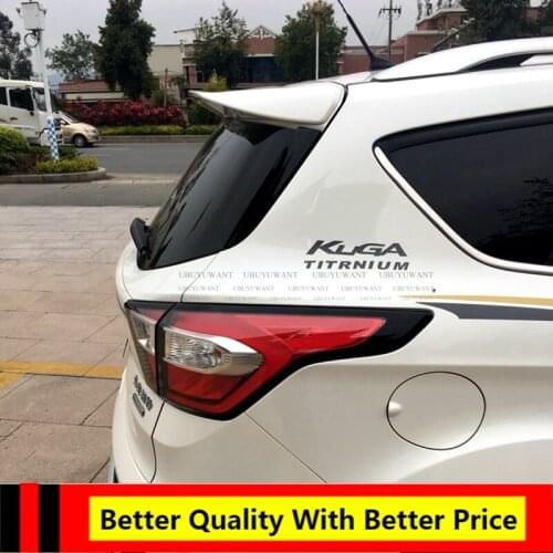 High Quality ABS Material Car Rear Wing Tail Roof Lip Spoiler For Escape Ford Kuga 2016-2019