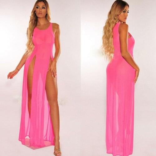 Women Sexy Lingerie Dress Underwear Sleepwear Nightwear Sexy Sling Slit Skirt Pure Color Erotic Sex Clothes