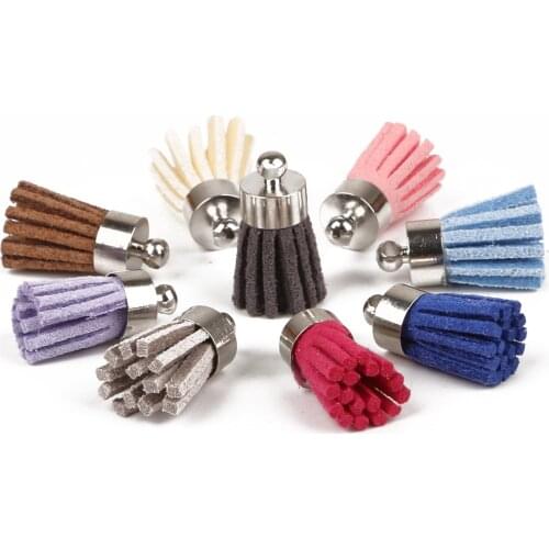 10Pcs/lot Multi Colors Suede Tassel Charm Pendant Key Chain For DIY Wedding Party Dress Decoration/Curtain Sewing Accessories